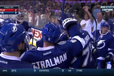 Victor Hedman 3-2 OT Goal vs Panthers [Oct 9 2014]