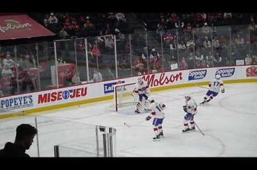Laval Rocket goalie Kaapo Kähkönen warms up 10/17/25