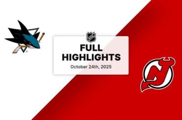 NHL Highlights | Sharks vs. Devils | October 24, 2025
