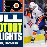 New York Islanders at Philadelphia Flyers | FULL Shootout Highlights - October 25, 2025