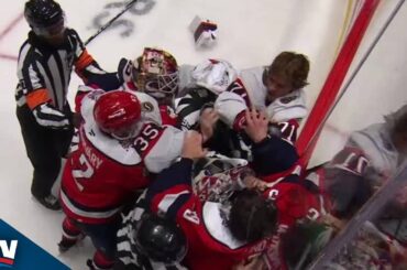 Senators' Linus Ullmark Goes Length Of The Ice Attempting To Fight Charlie Lindgren