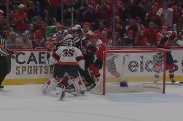 Linus Ullmark Leaves His Crease To Go After Charlie Lindgren