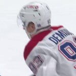 Canadiens' Ivan Demidov Blasts One-Timer By Canucks' Kevin Lankinen