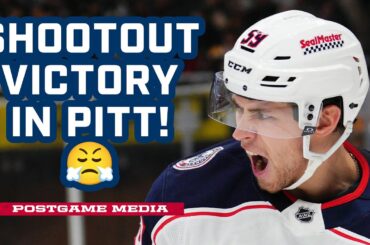 Big Boss Scores TWICE! Blue Jackets Win 5-4 in a Shootout Victory in Pittsburgh!! 😤| Postgame Media