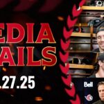 Nick Cousins, Thomas Chabot, Shane Pinto, Travis Green Pregame Media vs BOS