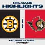 NHL Highlights | Bruins vs. Senators - October 27, 2025