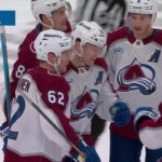 Avalanche scores a goal against the New Jersey Devils