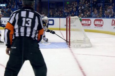 Bruins’ Miller keeps puck from fully crossing the line