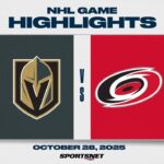 NHL Highlights | Golden Knights vs. Hurricanes - October 28, 2025