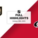 NHL Highlights | Golden Knights vs. Hurricanes | October 28, 2025