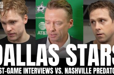 Mikko Rantanen, Casey DeSmith, Oskar Back & Glen Gulutzan Recap Stars Win vs. Nashville