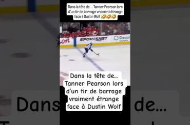 Dans la tête de... Tanner Pearson lors d’un tir de barrage vraiment étrange face à Dustin Wolf #lnh