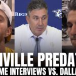 Jonathan Marchessault, Brady Skjei, Spencer Stastney & Andrew Brunette Recaps Preds Loss vs. Dallas