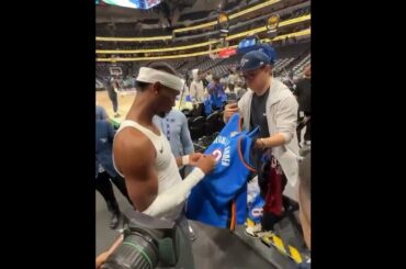 Shai Gilgeous-Alexander Always Shows Love to the Fans ❤️ #SGA #Thunder #nbafamily  #nba #basketball
