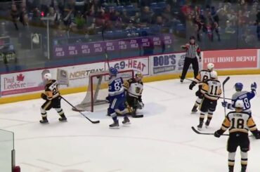 Adam Ruzicka  4-goal in game Sudbury Wolves (OHL) 18/19