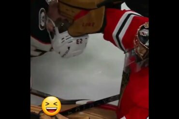 Marc-Andre Fleury just wants to remove helmet