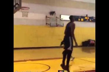 Tyler Johnson can jump with a between the legs Dunk on practice