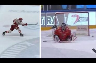 Magiczne dotknięcie w hokeju! Gol z 40 metrów wstrząsnął komentatorem - O mój Boże! [WIDEO]