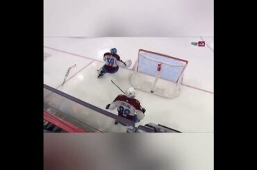 Andreas Englund runs into his own goalie Pavel Francouz, a breakdown