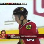 Teuvo Teräväinen snipes home his first NHL goal