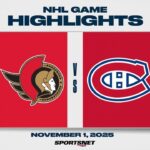 NHL Highlights | Senators vs. Canadiens - November 1, 2025