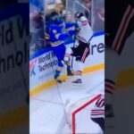 Blues LW #81 Dylan Holloway w/BIG HIT!  🧨