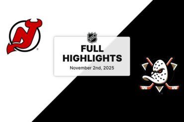 NHL Highlights | Devils vs. Ducks | November 02, 2025