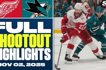 Detroit Red Wings at San Jose Sharks | FULL Shootout Highlights - November 2, 2025