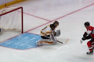 Pageau gets behind Bruins, beats Rask five-hole