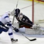 Korpisalo slides to his left to deny Killorn