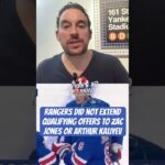 Rangers did not extend qualifying offers to Zac Jones or Arthur Kaliyev #rangers