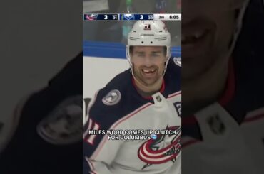 When you need a clutch goal call your guy Miles Wood 🙌 #nhl #bluejackets