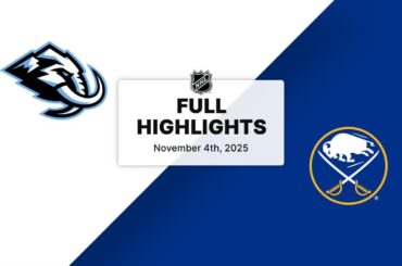NHL Highlights | Mammoth vs. Sabres | November 04, 2025