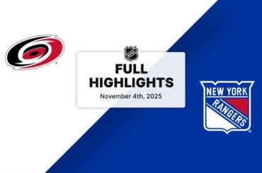 NHL Highlights | Hurricanes vs. Rangers | November 04, 2025