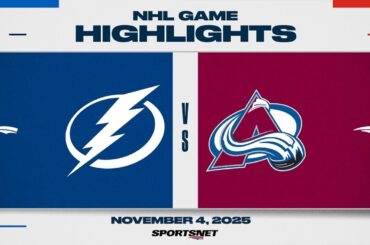 NHL Highlights | Lightning vs. Avalanche - November 4, 2025