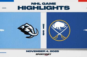 NHL Highlights | Mammoth vs. Sabres - November 4, 2025