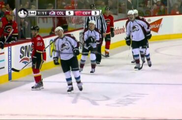 Paul Stastny 2nd goal goal 31 Jan 2013 Colorado Avalanche vs Calgary Flames NHL Hockey