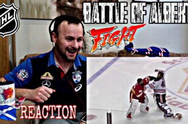 Soccer Fan Reacts to NHL Goalie Fight! Mike Smith vs Cam Talbot | Oilers & Flames in Line Brawl