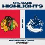 NHL Highlights | Blackhawks vs. Canucks - November 5, 2025