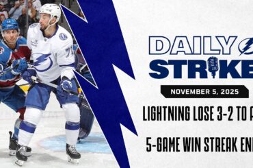 Lightning Lose 3-2 in Colorado