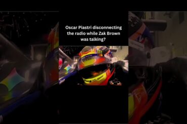 Oscar Piastri disconnecting the radio while Zak Brown was talking? 💀