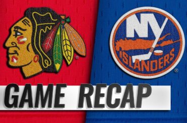 Toews' first NHL goal leads Islanders by Hawks in OT