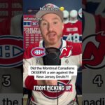 The Montreal Canadiens fall to the New Jersey Devils in overtime