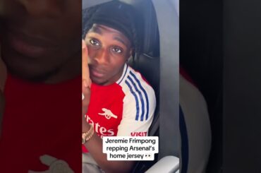 Jeremie Frimpong repping Arsenal’s new home shirt 👀 (via TamiraBlankson/IG) #shorts