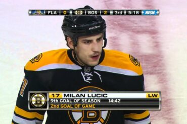 Milan Lucic scores a natural hat trick vs Florida 11/18/10 1080p HD