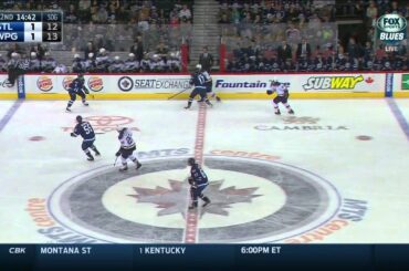 Jaden Schwartz tip-in PPG 1-1 St. Louis Blues vs Winnipeg Jets Nov 23 2014 NHL