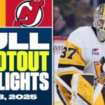Pittsburgh Penguins at New Jersey Devils | FULL Shootout Highlights - November 8, 2025