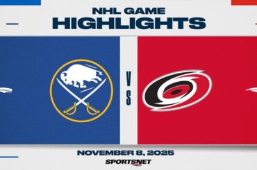NHL Highlights | Sabres vs. Hurricanes - November 8, 2025