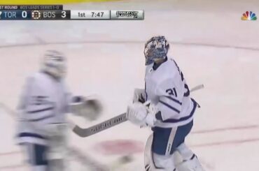 Frederik Andersen Pulled With 7:47 Left In The 1st Period Game 2 Bruins Vs Maple Leafs