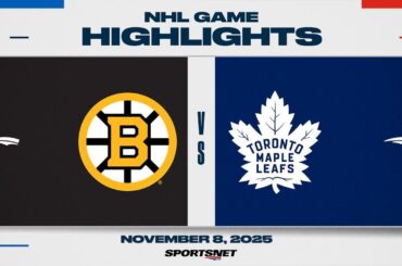 NHL Highlights | Bruins vs. Maple Leafs - November 8, 2025